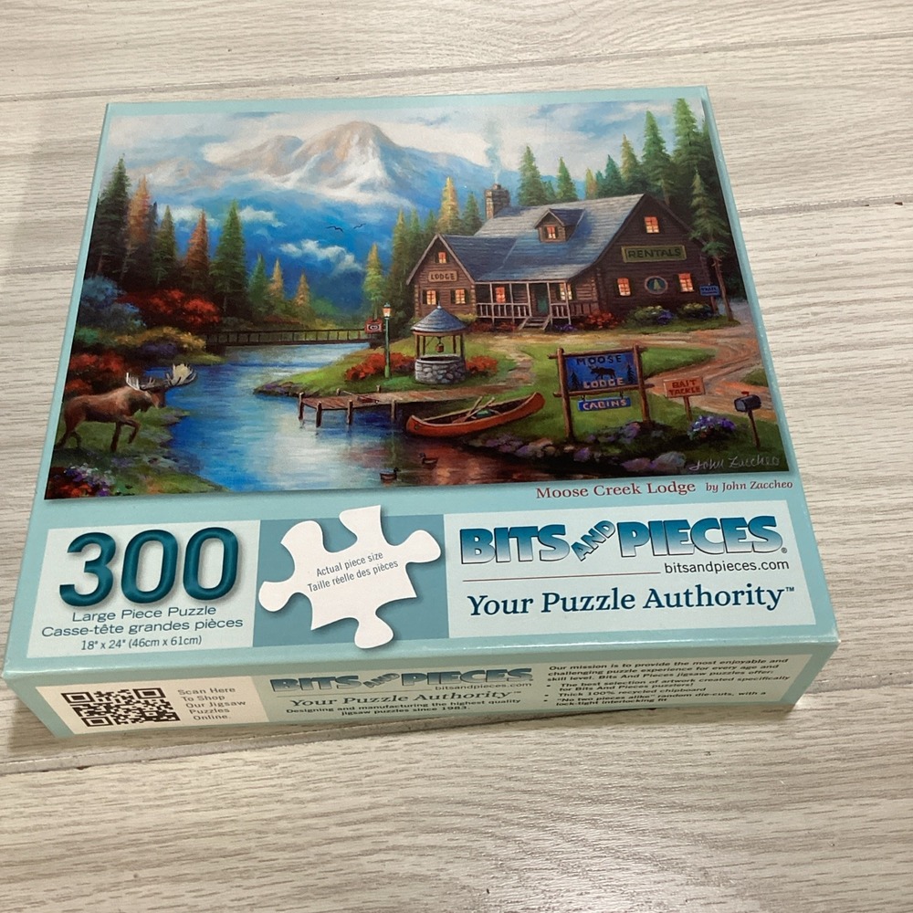 BITS &PIECES 300PCS 18"x24" Zaccheo Moose Creek Lodge *Pcs Verified*